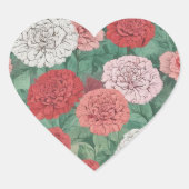 Sticker Cœur Carnations (Devant)