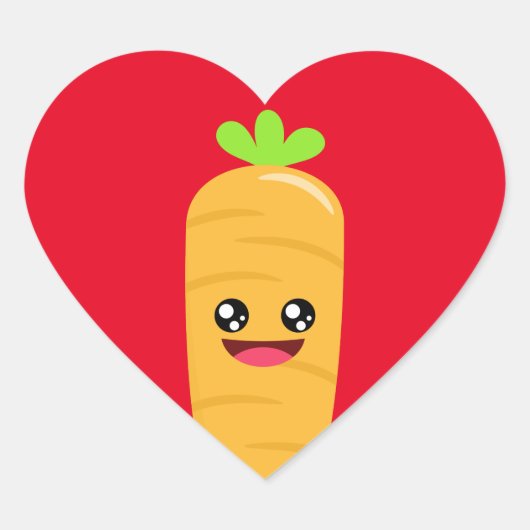 Sticker Cœur Carrot Love (Devant)