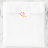 Sticker Cœur Carte cadeau I Love you (Sac)