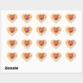 Sticker Cœur Carte de Noël ! (Feuille)