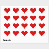 Sticker Cœur Cartes de Jeu de Coeur Forme Saint-Valentin (Feuille)