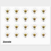 Sticker Cœur Cartoon Bee (Feuille)