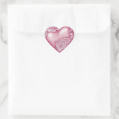 Sticker Cœur Cashmere Rose/Blanc (Sac)