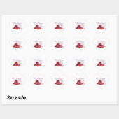 Sticker Cœur Casquette rouge (Feuille)