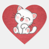 Sticker Cœur Cat (Devant)