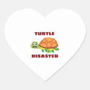 Sticker Cœur Catastrophe Tortue Punition Tortue