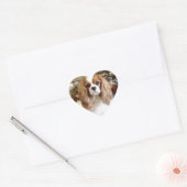 Sticker Cœur Cavalier King Charles Spaniel (Enveloppe)