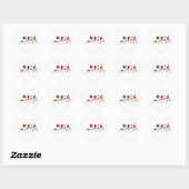 Sticker Cœur Cavalier King Charles Spaniel (Feuille)
