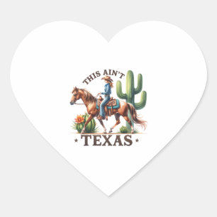 Sticker Cœur Ce Cheval Cowgirl n'est pas Texas