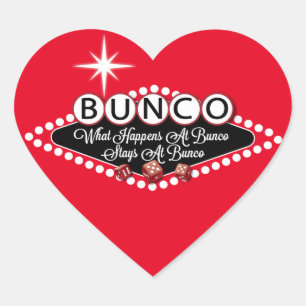 Sticker Cœur Ce Qui Se Passe À Bunco Séjourne À Bunco Fun