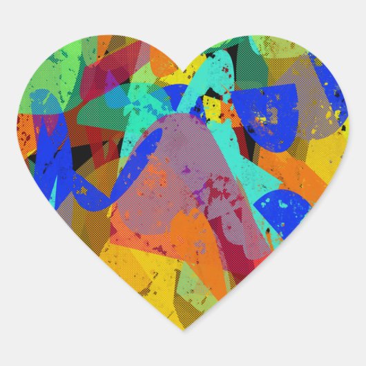 Sticker Cœur Célébrez l'amour queer pour la fierté (Devant)