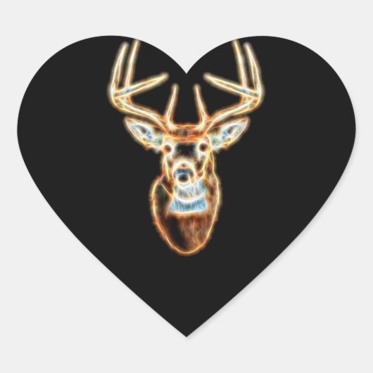 Sticker Cœur Cerf Head Energy Spirit (Devant)
