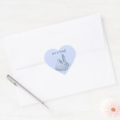 Sticker Cœur c'est un garçon ! (Enveloppe)