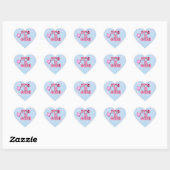 Sticker Cœur C'est une fille 3D Text Star (Feuille)