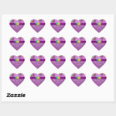 Sticker Cœur C'est une fille ballons au coeur Date (Feuille)