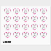 Sticker Cœur C'Est Une Fille Polka Dot Milestone (Feuille)
