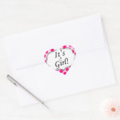 Sticker Cœur C'Est Une Fille Polka Dot Milestone (Enveloppe)