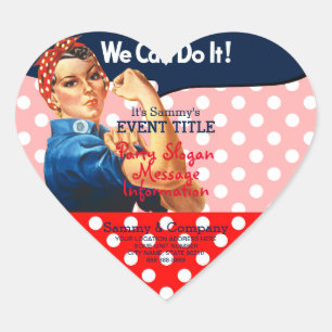 Sticker Cœur C'est votre offre de Rosie Party personnalisée