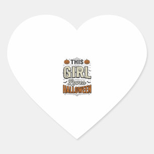 Sticker Cœur Cette fille aime le design de t-shirt vintage Hall