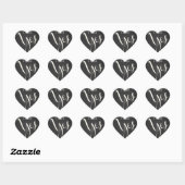 Sticker Cœur Chalkboard Forever & Toujours "I Said Yes" autocol (Feuille)