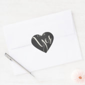 Sticker Cœur Chalkboard Forever & Toujours "I Said Yes" autocol (Enveloppe)