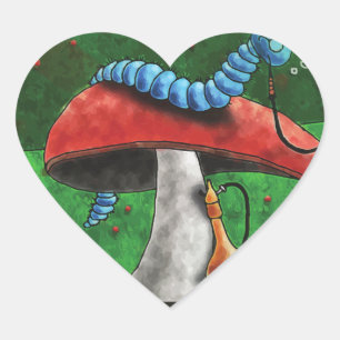 Sticker Cœur Champignons magiques