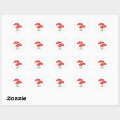 Sticker Cœur Champignons Polka Dot (Feuille)