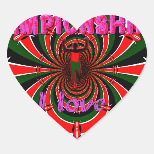 Sticker Cœur Championnats du monde d'athlétisme du Kenya : Drap (Devant)