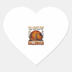 Sticker Cœur Chapeau de sorcière d'Halloween homme effrayant Lu