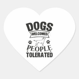 Sticker Cœur charmant Chiens amoureux de les chiens Accueillis
