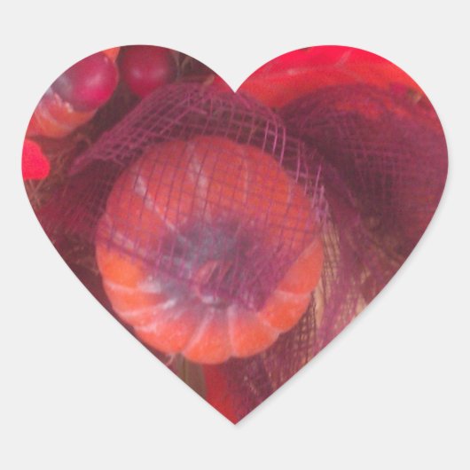 Sticker Cœur Charme d'automne confortable - Décor et cadeaux d' (Devant)