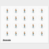 Sticker Cœur Chasseur de Stick Figure (Feuille)