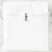 Sticker Cœur Chasseur de Stick Figure (Sac)