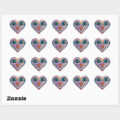 Sticker Cœur Chat de Pink (Feuille)