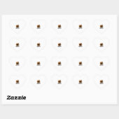 Sticker Cœur Chat effrayant CTRL C Conception vectorielle Hallo (Feuille)