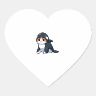 Sticker Cœur Chat en costume Orca