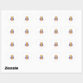 Sticker Cœur Chat Manger Une Pizza (Feuille)