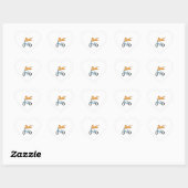 Sticker Cœur Chat Monte Un Bmx (Feuille)