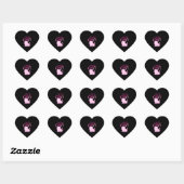 Sticker Cœur Chat Munchkin (Feuille)
