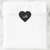 Sticker Cœur Chat noir (Sac)