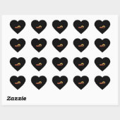 Sticker Cœur Chat noir (Feuille)
