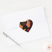 Sticker Cœur Chat noir de Whimsical (Enveloppe)