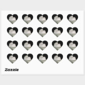 Sticker Cœur Chat Persan aux Yeux Vert Jade (Feuille)