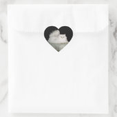 Sticker Cœur Chat Persan aux Yeux Vert Jade (Sac)