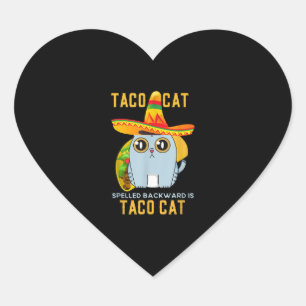 Sticker Cœur Chat Taco Drôle Éclaté À L'Arrière Du Tacocat Mexi