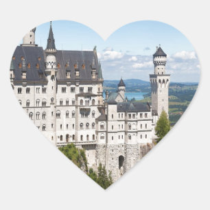 Sticker Cœur Château Neuschwanstein à l'Allemand de la Baviè