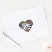 Sticker Cœur Chaton couchant (Enveloppe)
