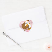 Sticker Cœur Chats (Enveloppe)