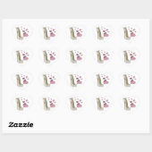 Sticker Cœur Chaussure Stiletto et Coeurs Rose Art (Feuille)