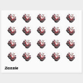 Sticker Cœur Chaussures RAB Rockabilly Very Cherry (Feuille)